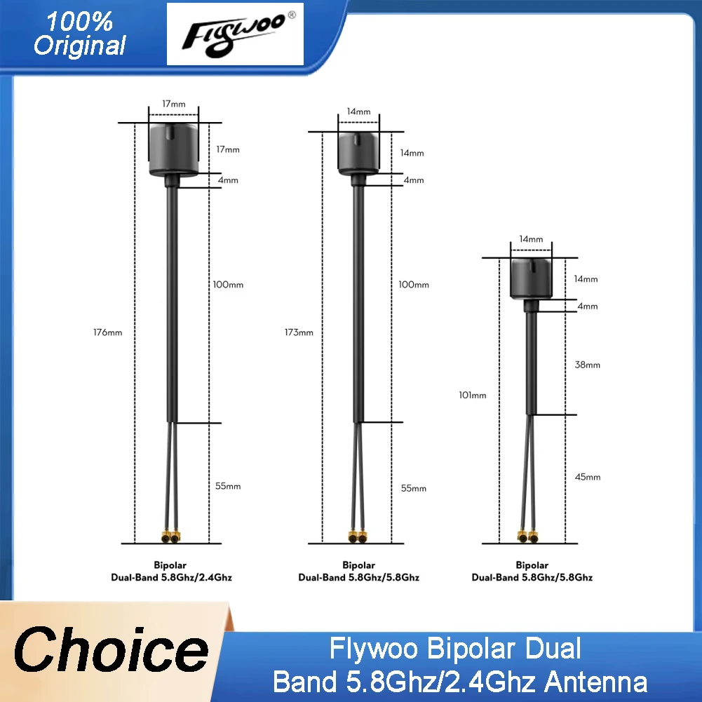 Flywoo Bipolar Dual Band 5.8Ghz/2.4Ghz Antenna V2 Compatible with O3/O4 PRO for FPV Drone DIY Parts
Flywoo Bipolar Dual Band 5.8Ghz/2.4Ghz Antenna V2 Compatible with O3/O4 PRO for FPV Drone DIY Parts