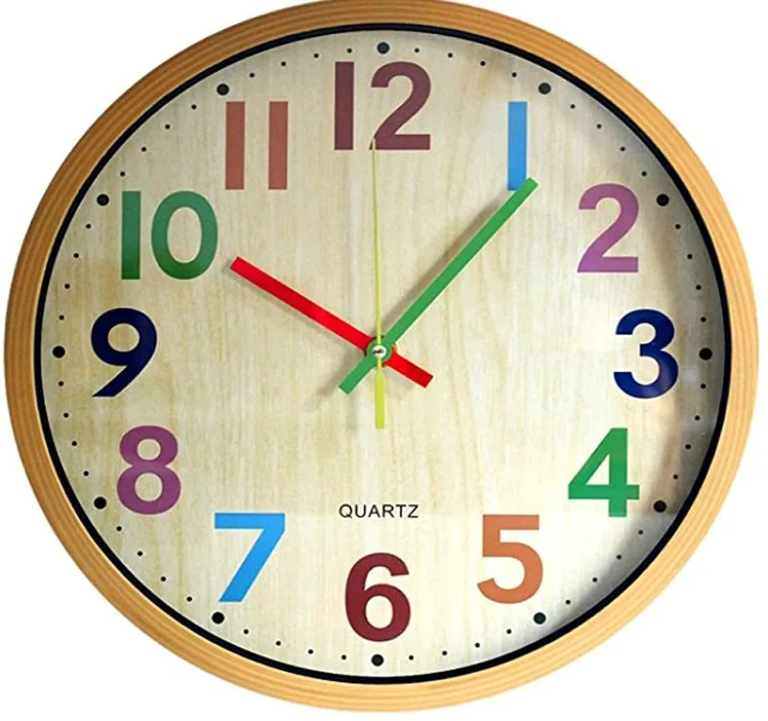 Silent Kids Wall Clock 12 Inch Non-Ticking Battery Operated Colorful Home Hanging Decorative Simple Silent Clock
Silent Kids Wall Clock 12 Inch Non-Ticking Battery Operated Colorful Home Hanging Decorative Simple Silent Clock