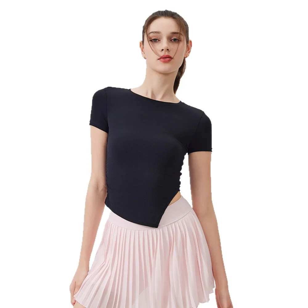 Mermaid Curve Cool Air Asymmetrical Waist Sports Top Women's Short-Sleeved T-Shirt Running Training Clothes Fitness Yoga Clothes
Mermaid Curve Cool Air Asymmetrical Waist Sports Top Women's Short-Sleeved T-Shirt Running Training Clothes Fitness Yoga Clothes