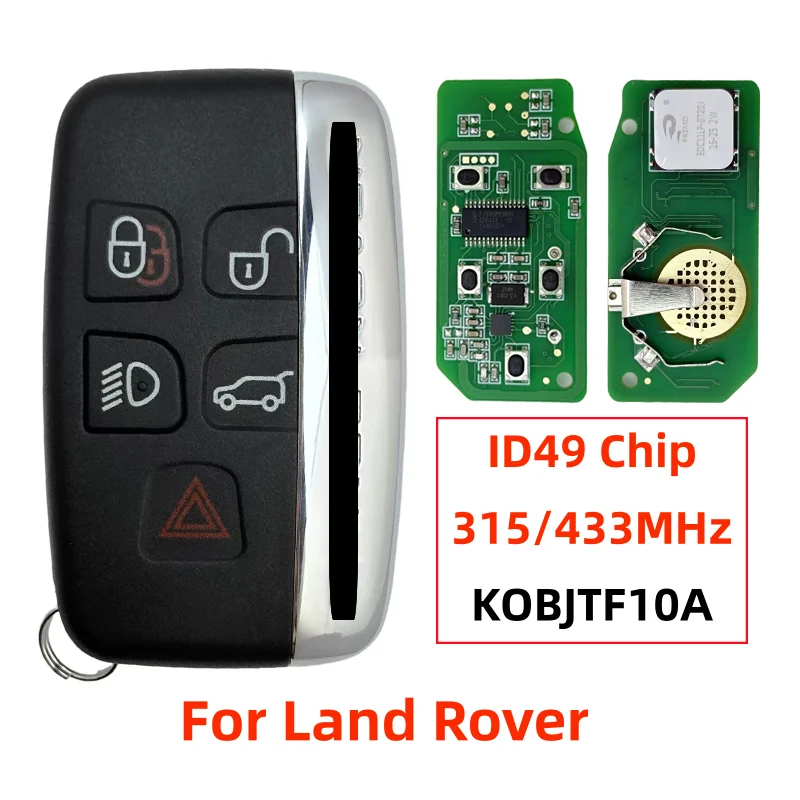 KOBJTF10A 5BTN умный дистанционный ключ 315/433 МГц ID49 PCF7945P для Land Rover Discovery4 Freelander Range Rover Sport Evoque 2012-2017
KOBJTF10A 5BTN умный дистанционный ключ 315/433 МГц ID49 PCF7945P для Land Rover Discovery4 Freelander Range Rover Sport Evoque 2012-2017