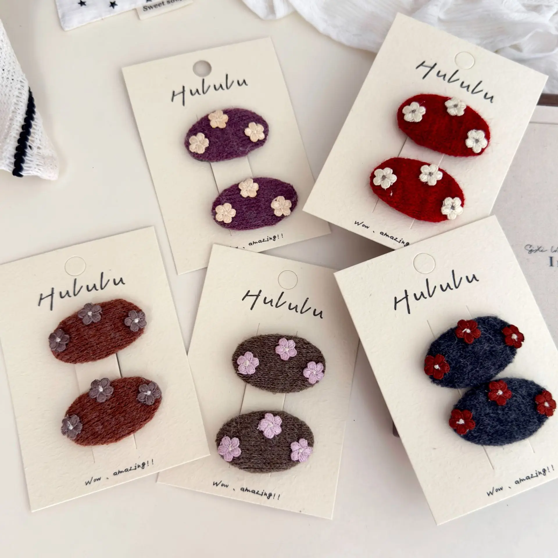 Autumn New Sweet Knitted Flower Children's Oval BB Clip Hairpin Edge Bangs Clip Headwear Girls Kids Hair Accessories
Autumn New Sweet Knitted Flower Children's Oval BB Clip Hairpin Edge Bangs Clip Headwear Girls Kids Hair Accessories