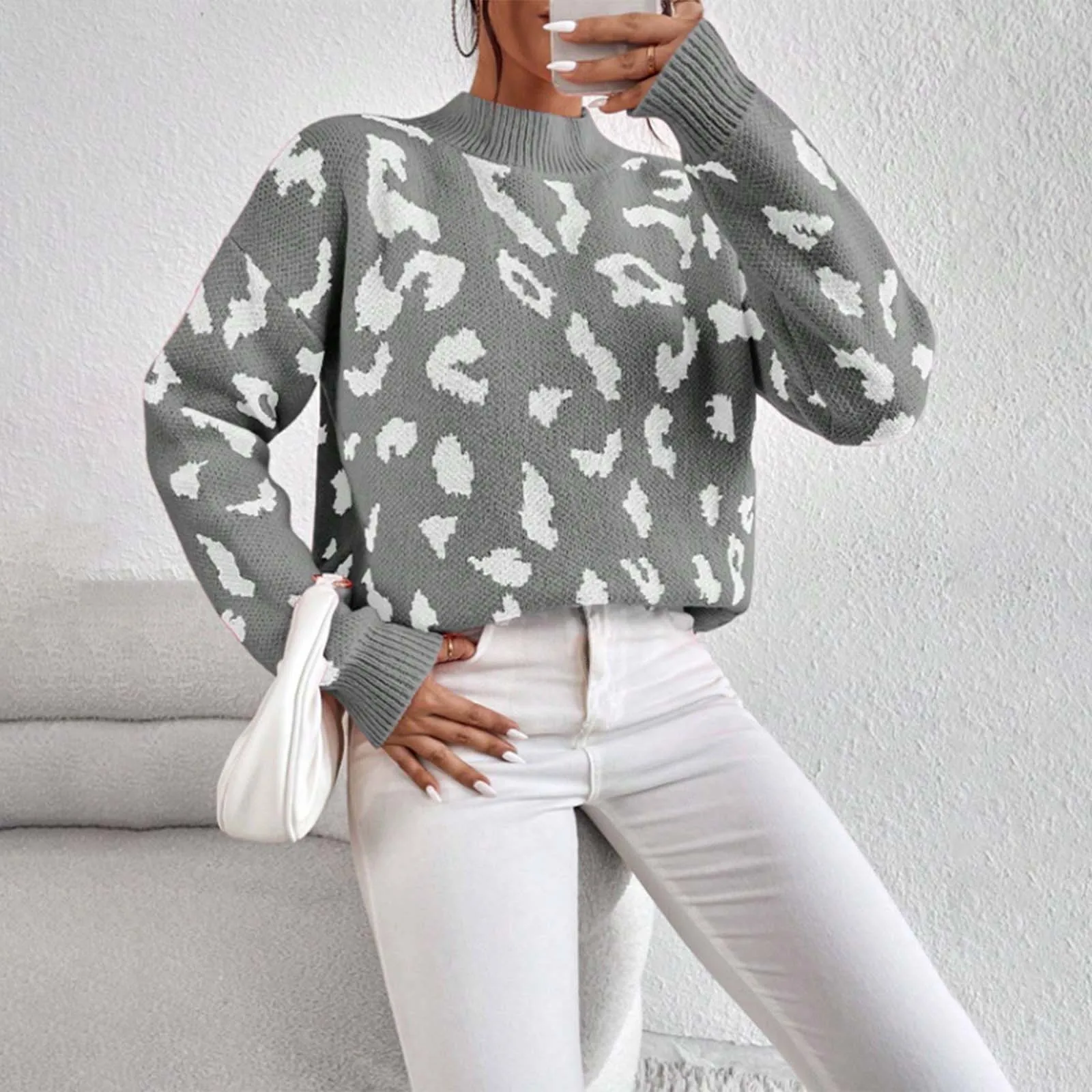 Sweater For Female Loose Round Neck Printed Sweater Pullover Women's Casual Contrast Color Long Sleeve Street New Pullover
Sweater For Female Loose Round Neck Printed Sweater Pullover Women's Casual Contrast Color Long Sleeve Street New Pullover