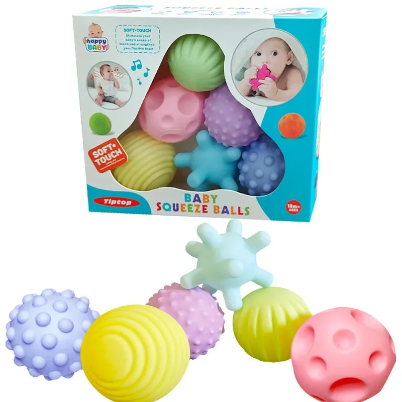 6Pcs Textured Multi Ball Set Develop Tactile Senses Toy Baby Touch Hand Ball Toys Training Ball Massage Soft Balls Kids Gifts
6Pcs Textured Multi Ball Set Develop Tactile Senses Toy Baby Touch Hand Ball Toys Training Ball Massage Soft Balls Kids Gifts