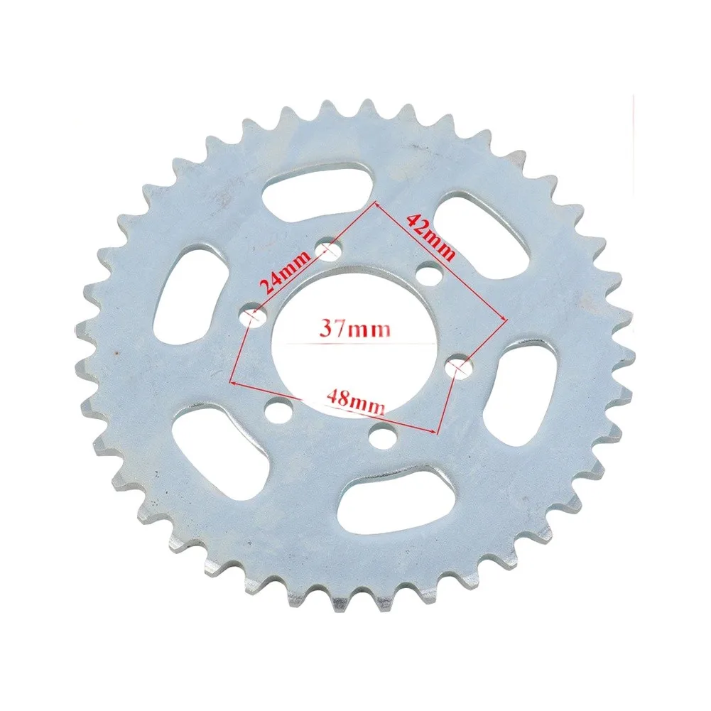 Sprocket Chainring for For 49cc Small ATVs and Scooter Models Including 40 Tooth 58 Tooth 60 Tooth 65 Tooth 75 Tooth
Sprocket Chainring for For 49cc Small ATVs and Scooter Models Including 40 Tooth 58 Tooth 60 Tooth 65 Tooth 75 Tooth