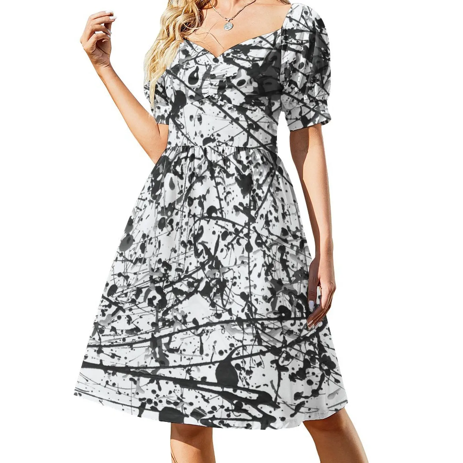 Mijumi Pollock Black and White Short-Sleeved Dress luxury woman party dress long sleeve dress Clothing
Mijumi Pollock Black and White Short-Sleeved Dress luxury woman party dress long sleeve dress Clothing