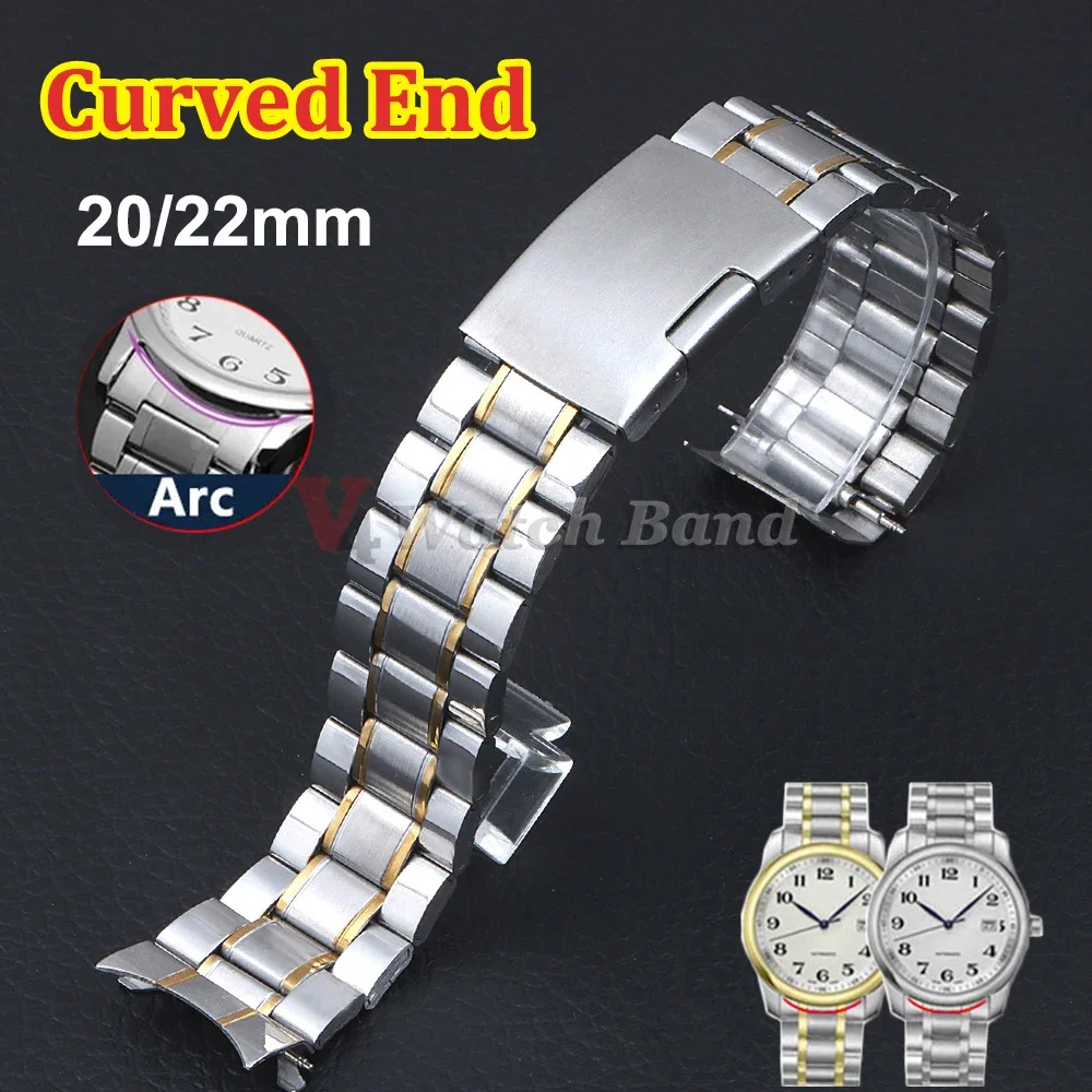 Curved End Stainless Steel Strap 20mm 22mm Arc Bound Sheet Belt Not Solid Watch Band Replacement Wristband Men Women Bracelet
Curved End Stainless Steel Strap 20mm 22mm Arc Bound Sheet Belt Not Solid Watch Band Replacement Wristband Men Women Bracelet