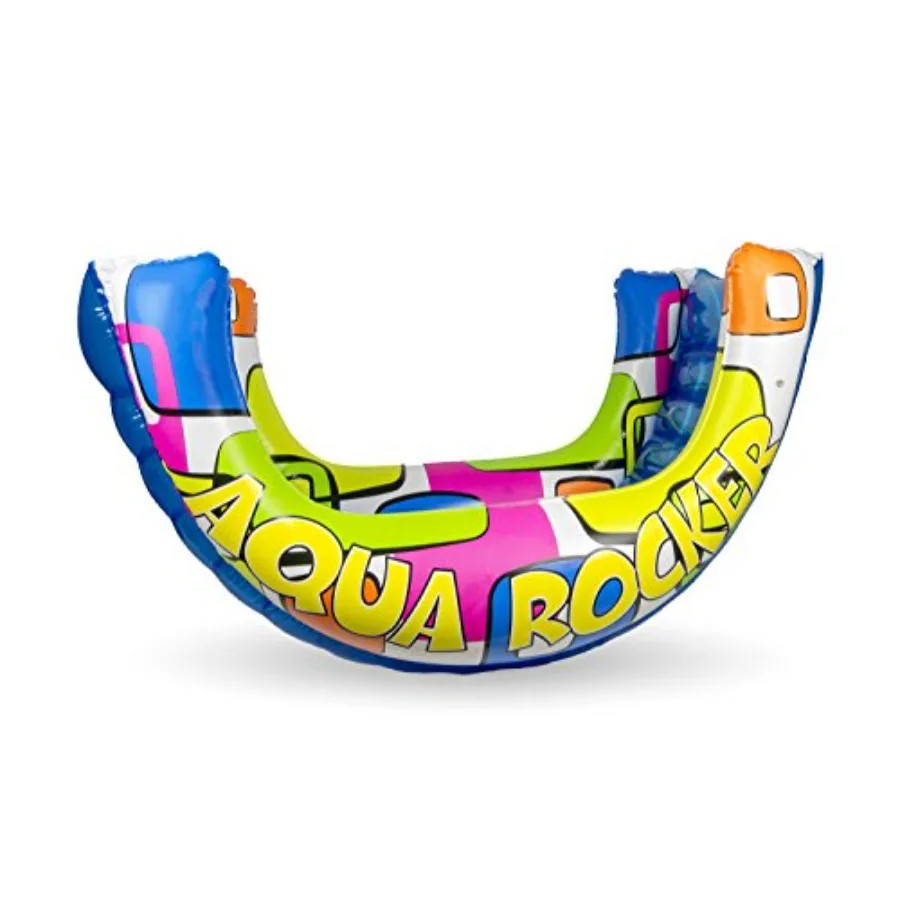 Pool float for adults and kids, inflatable aqua rocker raft, blue and white, extra-large 88 x 52 in rocking design for multi-pe
Pool float for adults and kids, inflatable aqua rocker raft, blue and white, extra-large 88 x 52 in rocking design for multi-pe