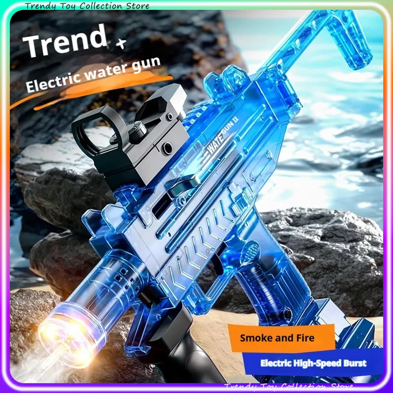 Электрический водяной пистолет UZI, высокоскоростной, с автоматической подсветкой, эффектом дыма, большой емкостью, интерактивная игрушка для родителей и детей, для мальчиков, для водных боев
Электрический водяной пистолет UZI, высокоскоростной, с автоматической подсветкой, эффектом дыма, большой емкостью, интерактивная игрушка для родителей и детей, для мальчиков, для водных боев