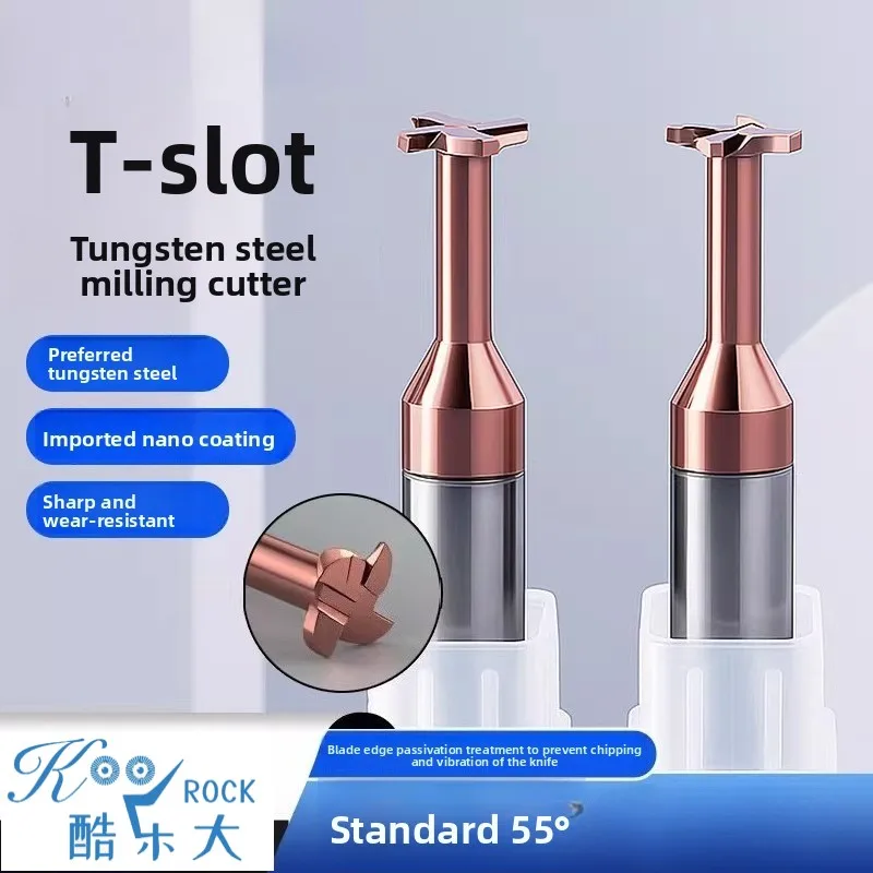 Premium 55° Tungsten Carbide T-Slot Milling Cutter, Solid Carbide T-Type End Mill, Nano Coating for CNC Machining Center Tools
Premium 55° Tungsten Carbide T-Slot Milling Cutter, Solid Carbide T-Type End Mill, Nano Coating for CNC Machining Center Tools