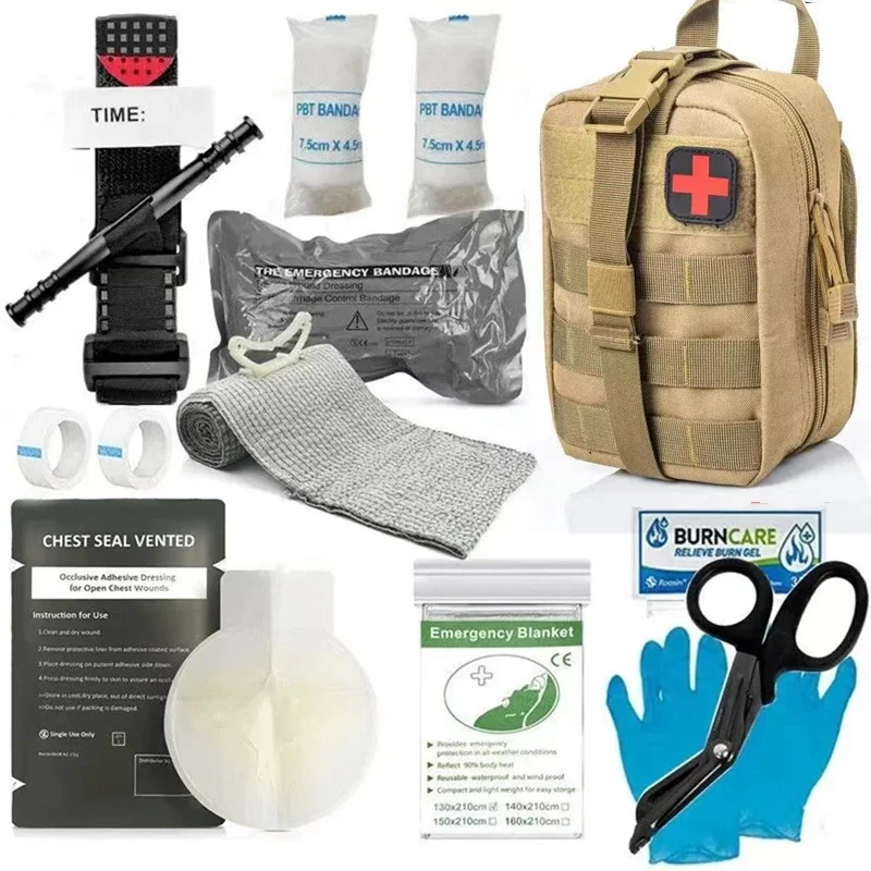 Emergency IFAK First Aid Kit with Tourniquet Chest Seals Bandage for Emergency Treatment Care Trauma Kit
Emergency IFAK First Aid Kit with Tourniquet Chest Seals Bandage for Emergency Treatment Care Trauma Kit