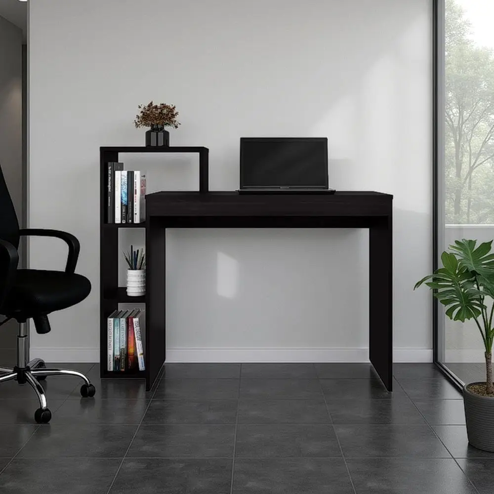 Open Storage Desk with Integrated Side Shelves for Books, Decor, and Office Supplies
Open Storage Desk with Integrated Side Shelves for Books, Decor, and Office Supplies
