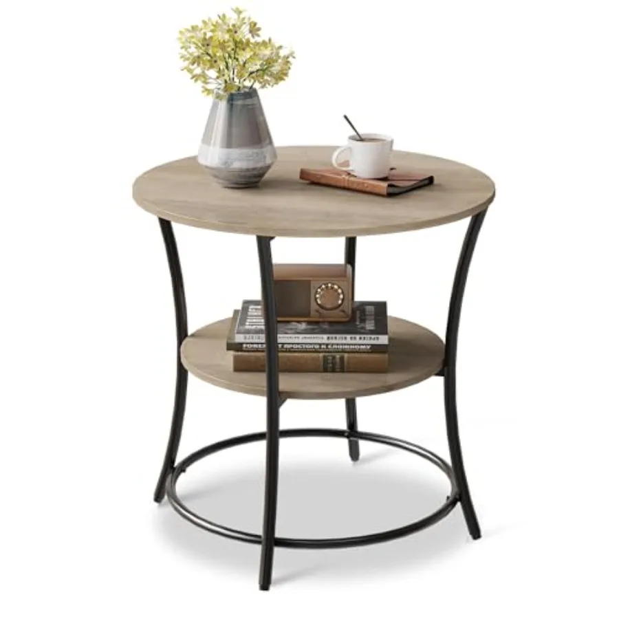 Side Table Round End Table with 2 Storage Shelves for Living Room Bedroom Nightstand with Steel Frame for Small Spaces Accent C
Side Table Round End Table with 2 Storage Shelves for Living Room Bedroom Nightstand with Steel Frame for Small Spaces Accent C