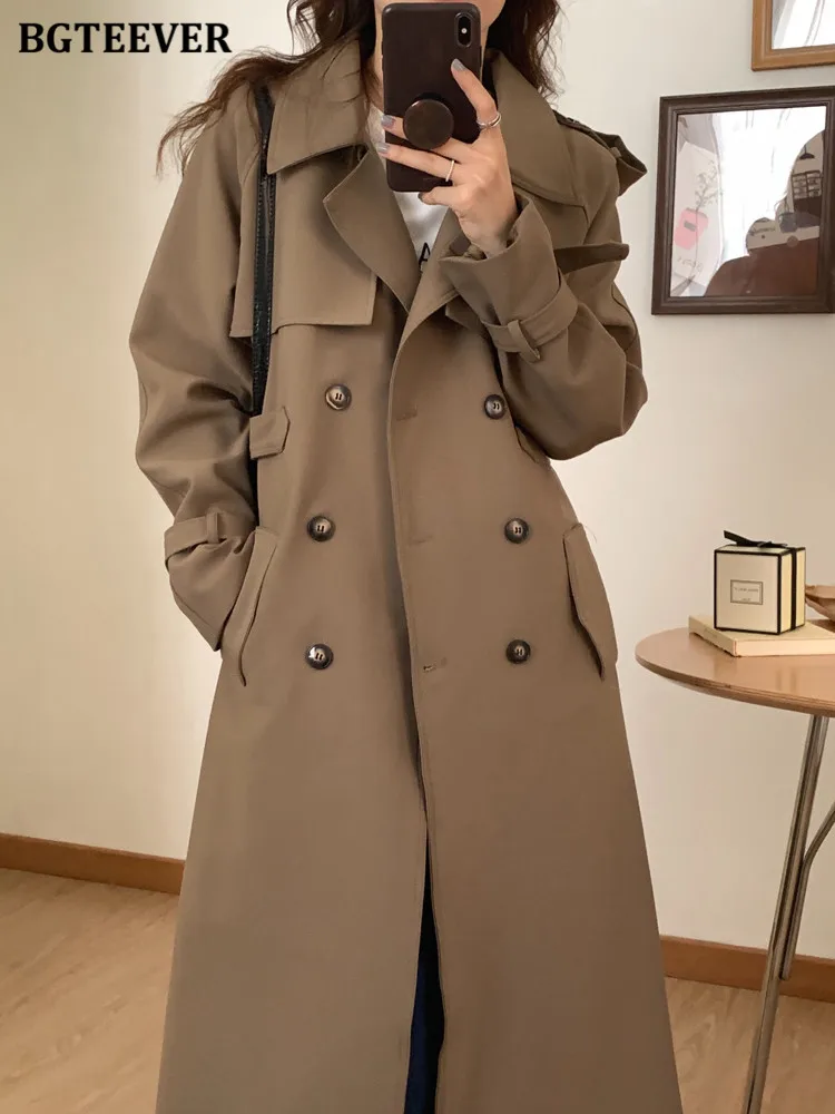 BGTEEVER Casual Loose Turn-down Collar Long Sleeve Women Windbreaker Autumn Winter Loose Single-breasted Female Trench Coats
BGTEEVER Casual Loose Turn-down Collar Long Sleeve Women Windbreaker Autumn Winter Loose Single-breasted Female Trench Coats