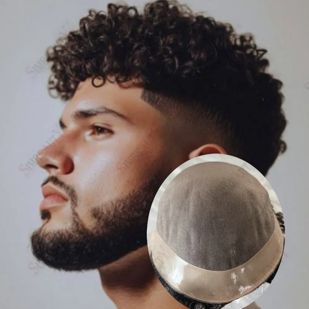 12mm Afro Black Man's Curly Dark Brown Black Durable Mono Lace NPU Mens Toupee Undetectable 8mm 10mm Curly Human Hair Prosthesis
12mm Afro Black Man's Curly Dark Brown Black Durable Mono Lace NPU Mens Toupee Undetectable 8mm 10mm Curly Human Hair Prosthesis