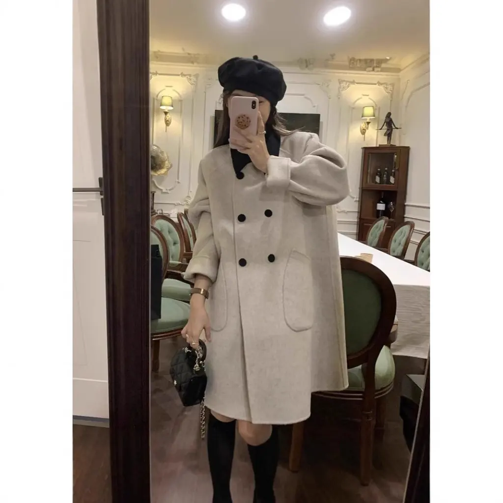 Women's Double-Sided Cashmere Outwear Mid-Length Thickened Woolen Autumn Winter Coat Classy Style for Small People
Women's Double-Sided Cashmere Outwear Mid-Length Thickened Woolen Autumn Winter Coat Classy Style for Small People