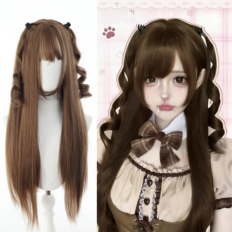 Anime JK Women's Headpiece Wig Long Straight Hair with Liu Haimi Brown Doll Feel Lolita Long Straight Hair
Anime JK Women's Headpiece Wig Long Straight Hair with Liu Haimi Brown Doll Feel Lolita Long Straight Hair