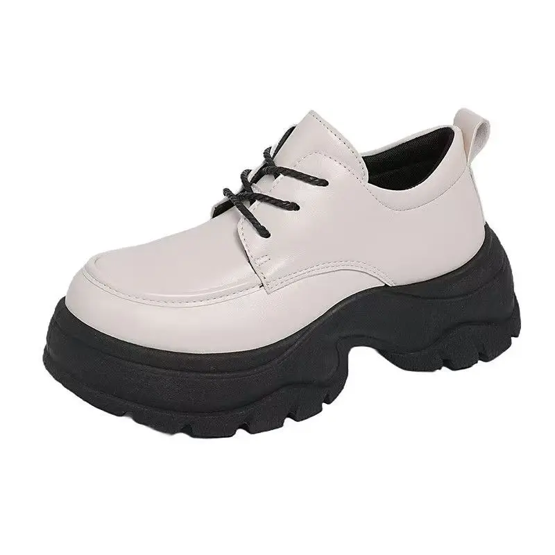 Женские весенне-осенние кожаные туфли на танкетке, повседневные, с толстой подошвой, нескользящие, водонепроницаемые, низкие, на шнуровке, в британском стиле, лоферы.
Женские весенне-осенние кожаные туфли на танкетке, повседневные, с толстой подошвой, нескользящие, водонепроницаемые, низкие, на шнуровке, в британском стиле, лоферы.