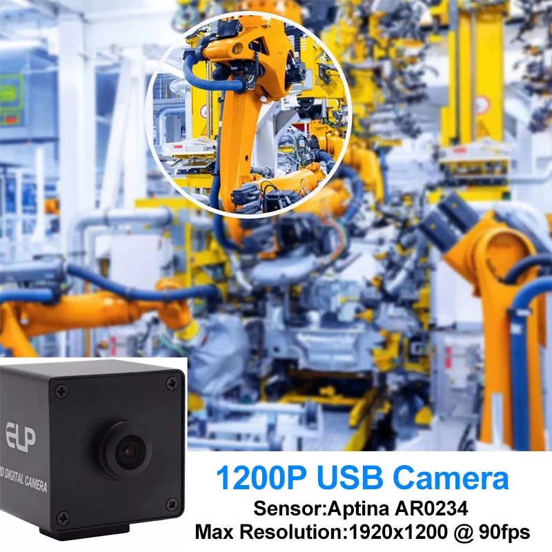 ELP Global Shutter USB Camera High Speed 90fps 1080P 1200P PC Camera Golf Swing Camera Wide Angle Webcam With No Distortion Lens
ELP Global Shutter USB Camera High Speed 90fps 1080P 1200P PC Camera Golf Swing Camera Wide Angle Webcam With No Distortion Lens