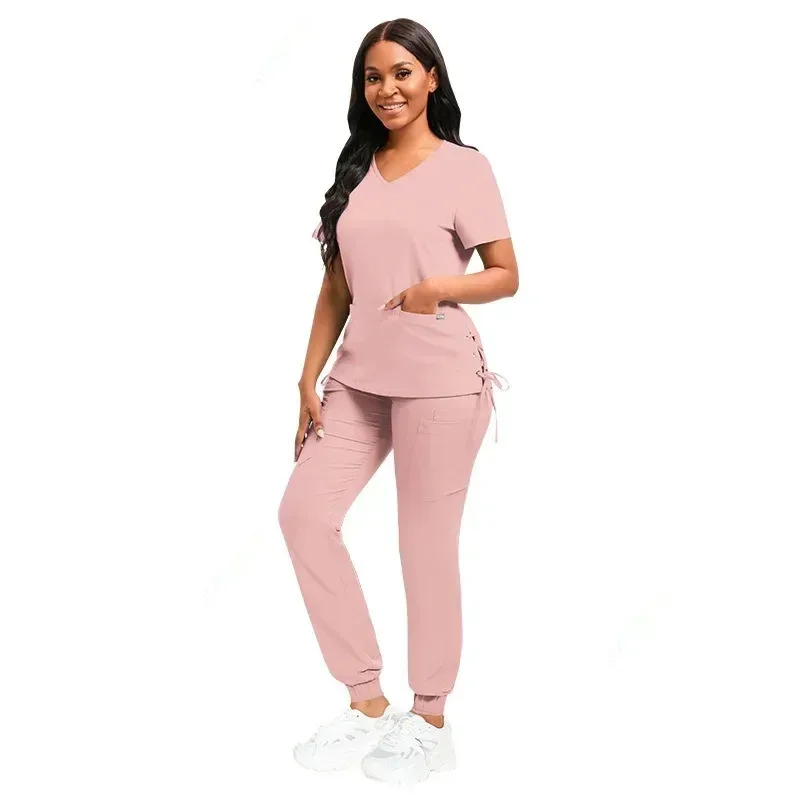 High Quality Surgical Pink Navy Blue Red Black Spa Salon Dental Aesthetic Scrubs Medical Beauty Nurse Women Work Uniform Set
High Quality Surgical Pink Navy Blue Red Black Spa Salon Dental Aesthetic Scrubs Medical Beauty Nurse Women Work Uniform Set