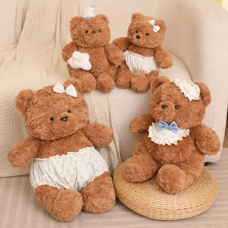 Lovely Bear Wear Diapers Bib Plush Toy Sleep Bear Doll Comfort Stuffed Animal for Girlfriend Valentine's Day Gift for Birthday
Lovely Bear Wear Diapers Bib Plush Toy Sleep Bear Doll Comfort Stuffed Animal for Girlfriend Valentine's Day Gift for Birthday
