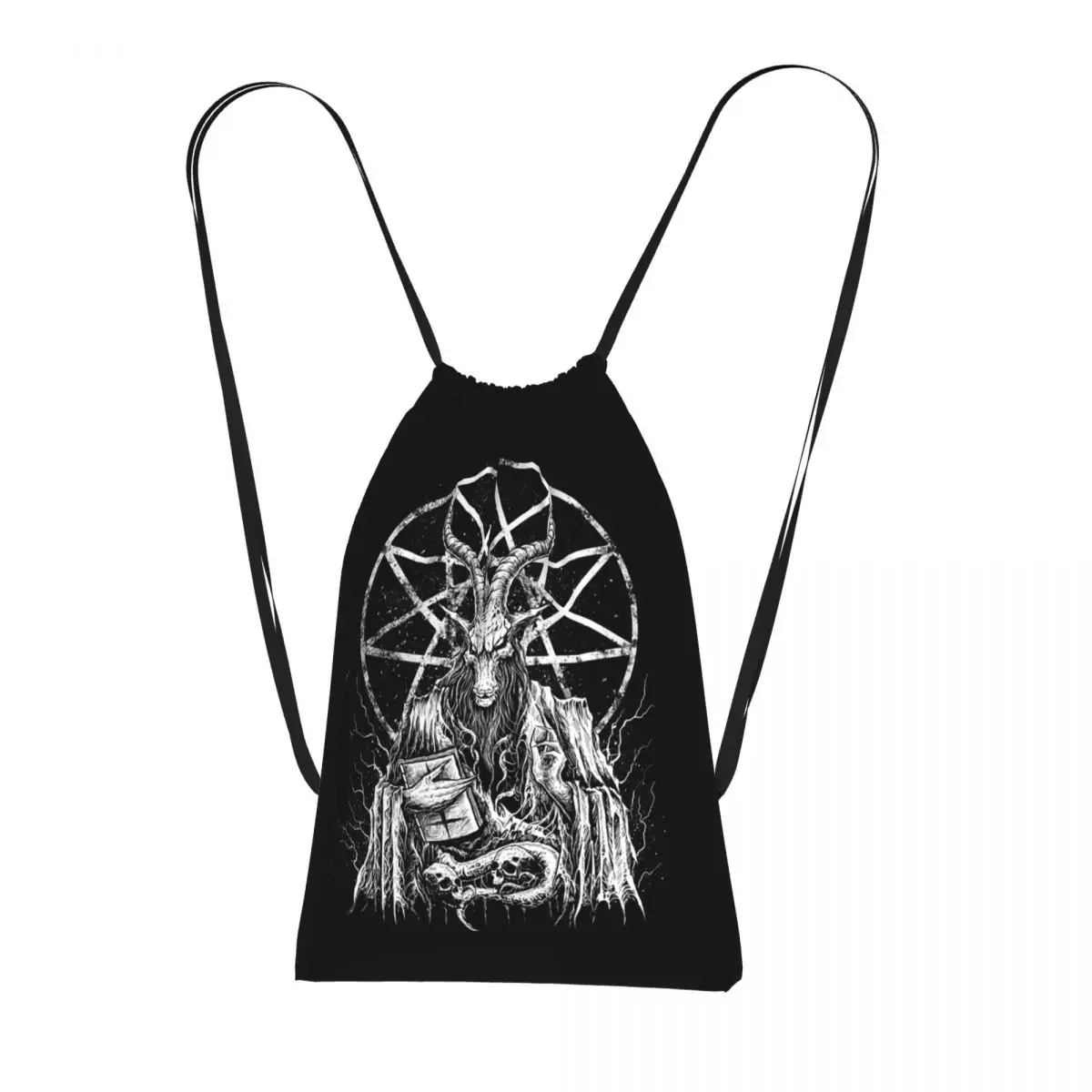 Satanic Occult Satan Skull Dead Goat Head Graphic Backpacks Multi-function Drawstring Bags Sundries Bag Book Bags for Travel
Satanic Occult Satan Skull Dead Goat Head Graphic Backpacks Multi-function Drawstring Bags Sundries Bag Book Bags for Travel