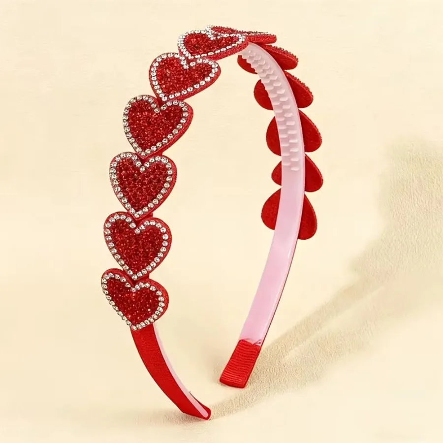 Sparkly Heart-Shaped Rhinestone Headband Adorable Valentine's Day Theme Hair Accessory For Cute Hairstyle Perfect Gift For Women
Sparkly Heart-Shaped Rhinestone Headband Adorable Valentine's Day Theme Hair Accessory For Cute Hairstyle Perfect Gift For Women