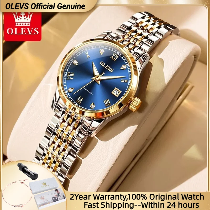 OLEVS 6602, оригинальные брендовые женские автоматические механические часы, римская шкала, календарь, наручные часы, набор, подарок
OLEVS 6602, оригинальные брендовые женские автоматические механические часы, римская шкала, календарь, наручные часы, набор, подарок