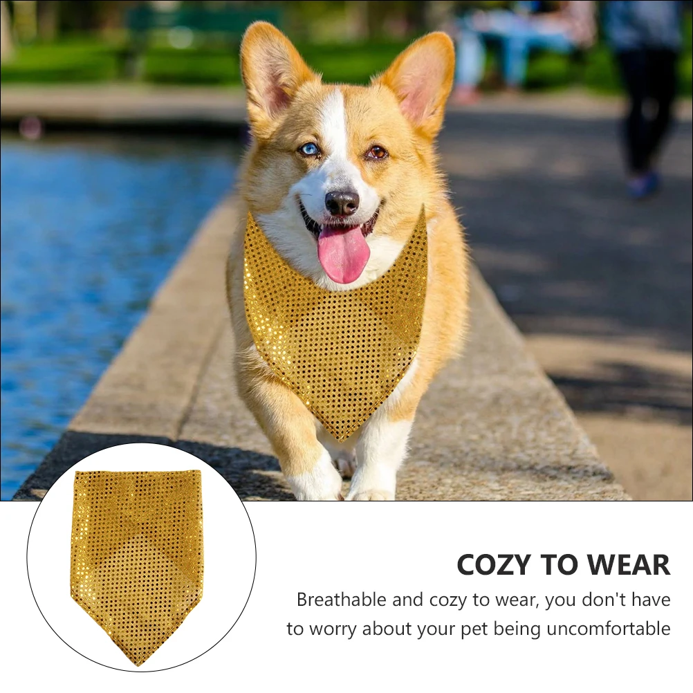 2pcs Shiny Sequin Dog Bandana Neck Scarf Yellow Polyester Pet Costume Wedding Halloween Party Festival Holiday Dog Bib Triangle
2pcs Shiny Sequin Dog Bandana Neck Scarf Yellow Polyester Pet Costume Wedding Halloween Party Festival Holiday Dog Bib Triangle