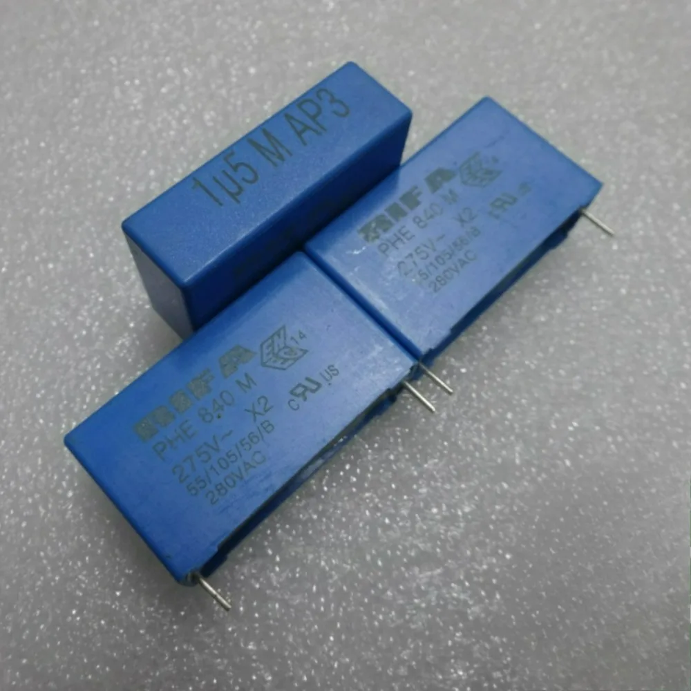 5pcs/lot PHE840 1.5uf 275vAC 1u5 155 M Brand New 38mm Film Capacitor
5pcs/lot PHE840 1.5uf 275vAC 1u5 155 M Brand New 38mm Film Capacitor