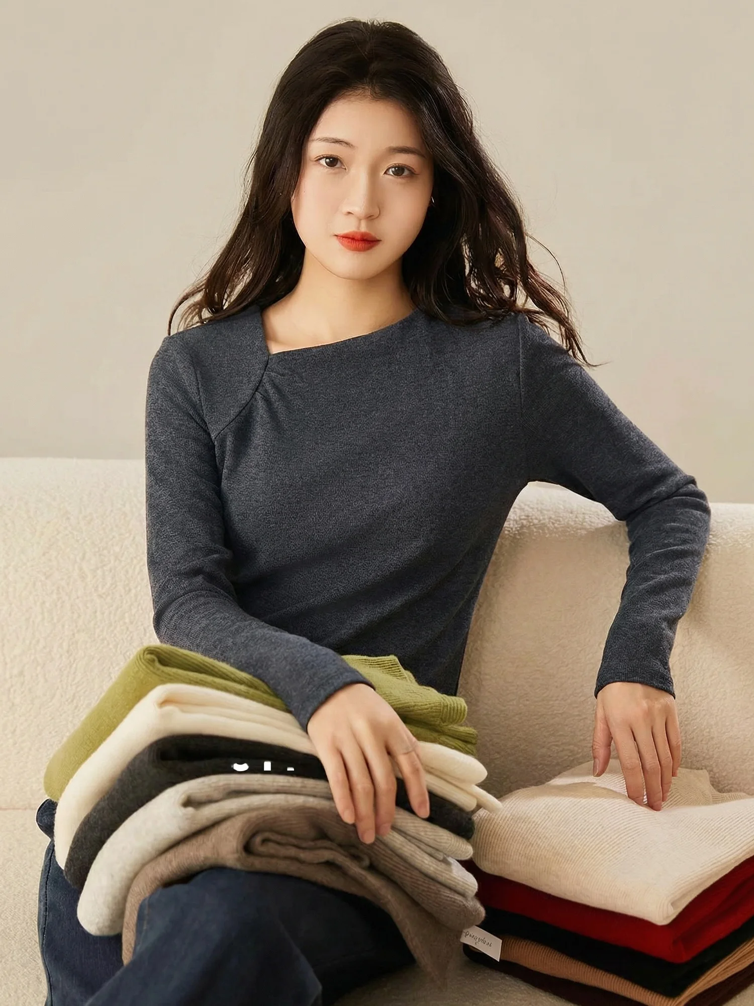 Slimming Effectiven Camere Knitted Long Sve Base irt Women's Faion Design oulder Insertion Regular Fit Spring 2026
Slimming Effectiven Camere Knitted Long Sve Base irt Women's Faion Design oulder Insertion Regular Fit Spring 2026