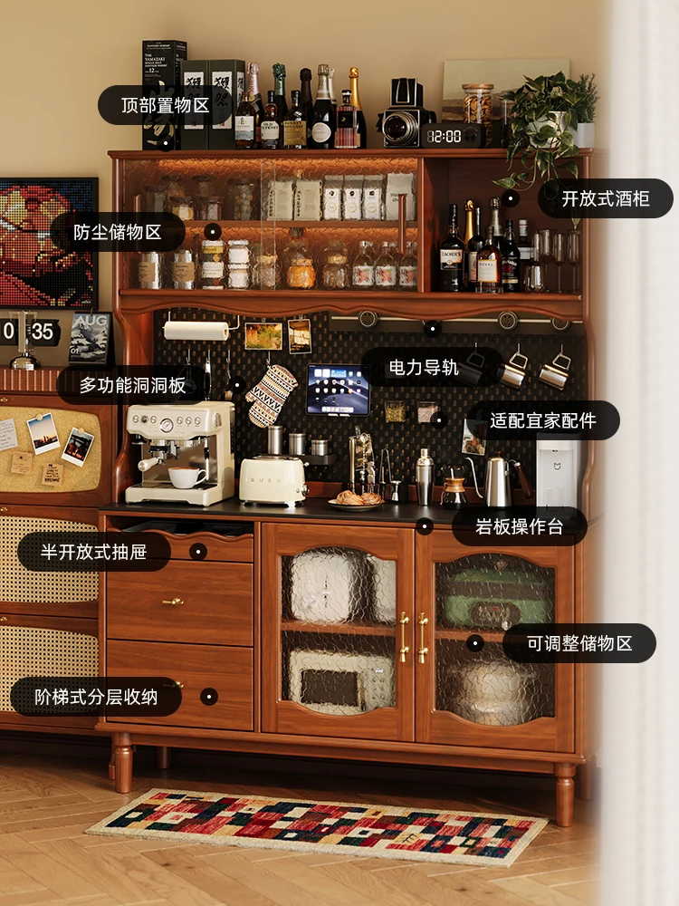 solid wood retro rock slab dining side cabinet integrated against the wall storage cabinet medieval living room shelf
solid wood retro rock slab dining side cabinet integrated against the wall storage cabinet medieval living room shelf