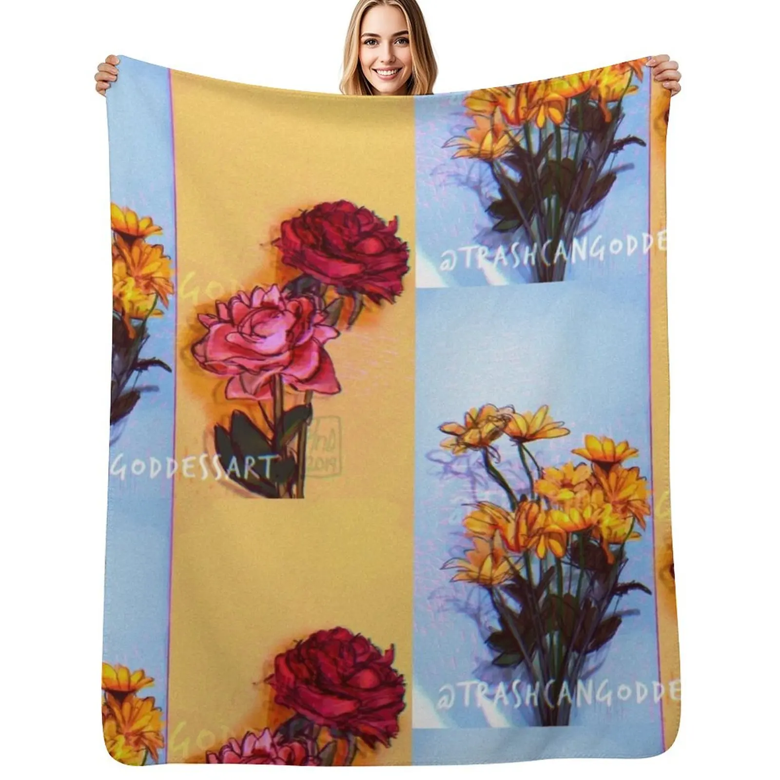 two tone flowers Throw Blanket Durable Warm Blanket for Daily Home Use
two tone flowers Throw Blanket Durable Warm Blanket for Daily Home Use