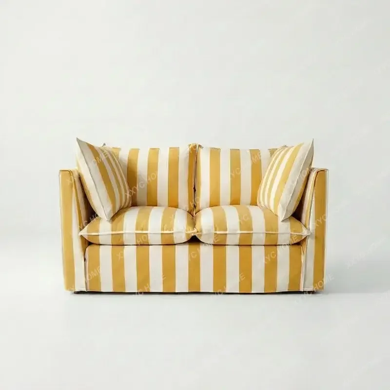 retro style small apartment living room fabric sofa three-person removable and washable yellow and white striped leisu
retro style small apartment living room fabric sofa three-person removable and washable yellow and white striped leisu