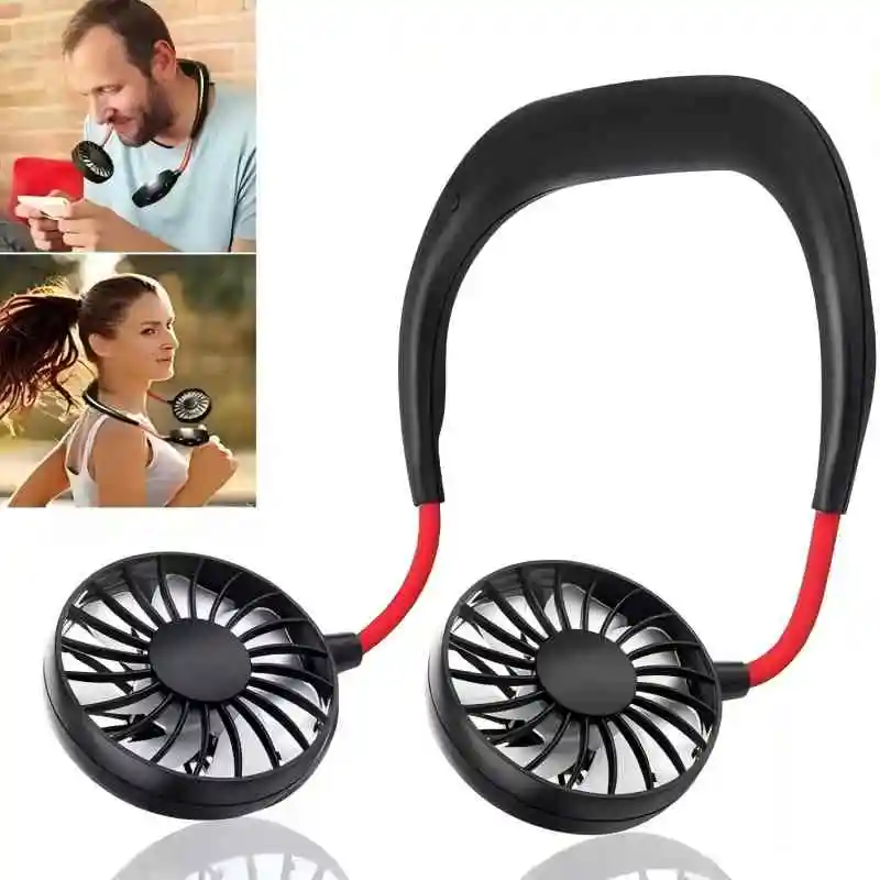 USB rechargeable portable neck-mounted sports fan for ventilation and exhaust, mini quiet hands-free neck air-cooling fan
USB rechargeable portable neck-mounted sports fan for ventilation and exhaust, mini quiet hands-free neck air-cooling fan