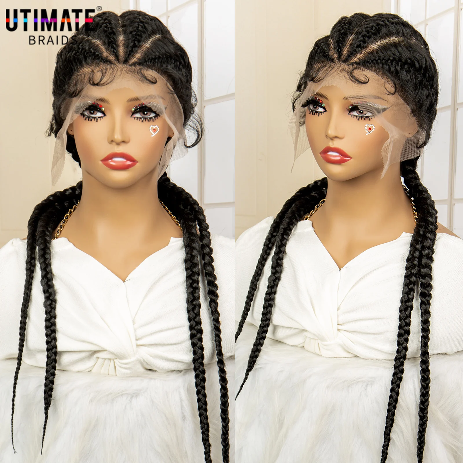 Плетеные парики Синтетический полный парик шнурка 360 Кружевные косички с детскими волосами Без узлов 30-дюймовый парик с косой для чернокожих женщин
Плетеные парики Синтетический полный парик шнурка 360 Кружевные косички с детскими волосами Без узлов 30-дюймовый парик с косой для чернокожих женщин