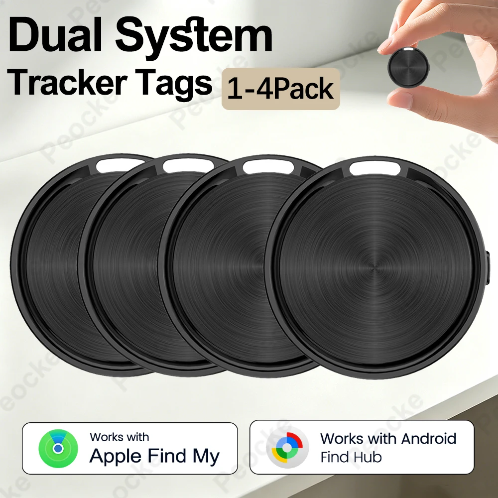 1-4Pack Smart Tag Mini GPS Tracker Works with Google & iOS Find My Dual System Anti‑Lost Locator for Key Portable Wallet Finder
1-4Pack Smart Tag Mini GPS Tracker Works with Google & iOS Find My Dual System Anti‑Lost Locator for Key Portable Wallet Finder