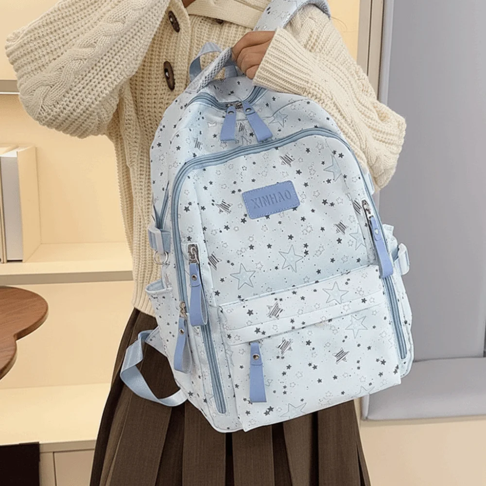 Portable Print Star Backpack Lightweight College Style Nylon Backpack Cloth Large Capacity Students School Bag Gift
Portable Print Star Backpack Lightweight College Style Nylon Backpack Cloth Large Capacity Students School Bag Gift