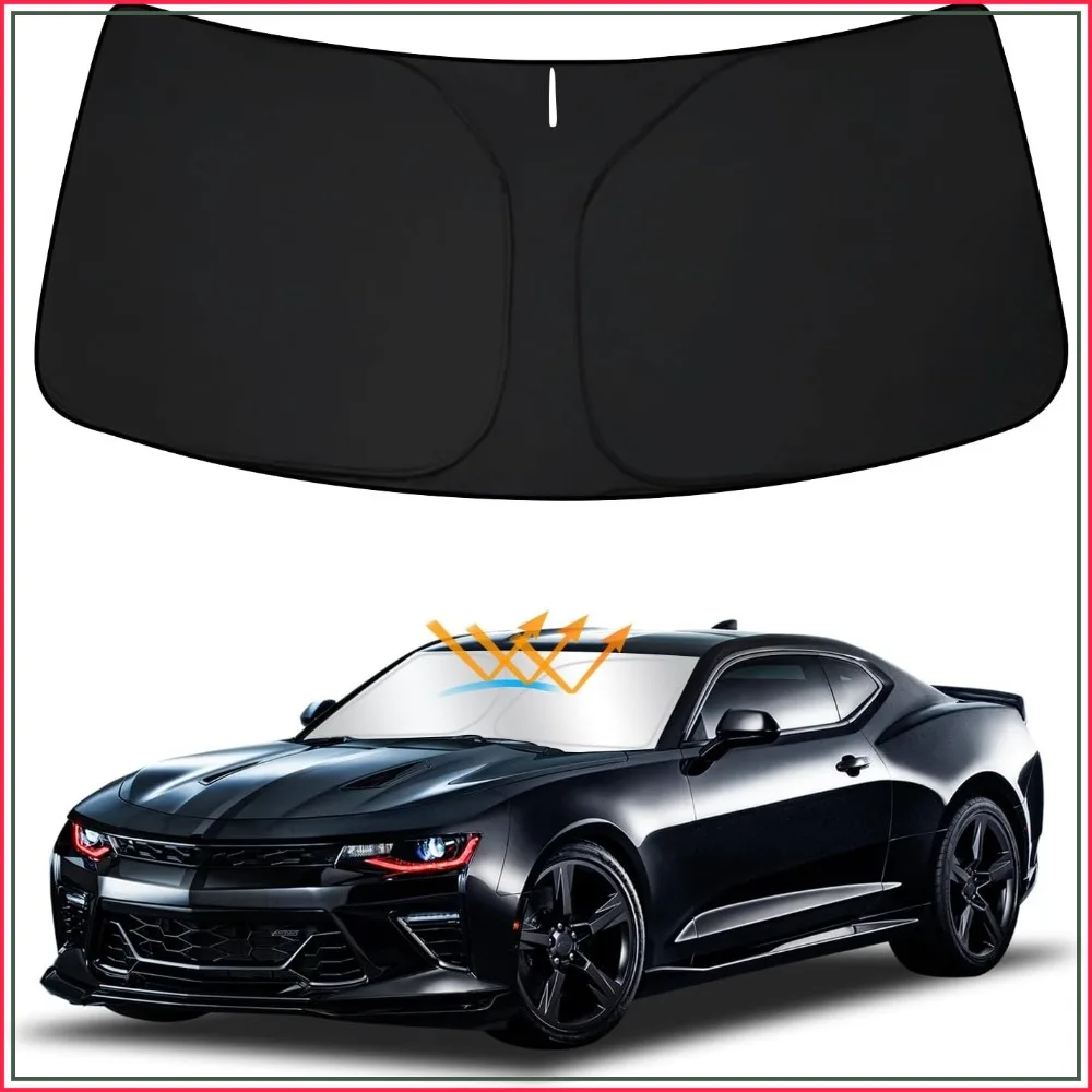 Foldable Windshield Sun Shade for Chevy Camaro 2016-2024, 6th Gen Front Window Sunshade Blocks UV Rays, Silver
Foldable Windshield Sun Shade for Chevy Camaro 2016-2024, 6th Gen Front Window Sunshade Blocks UV Rays, Silver