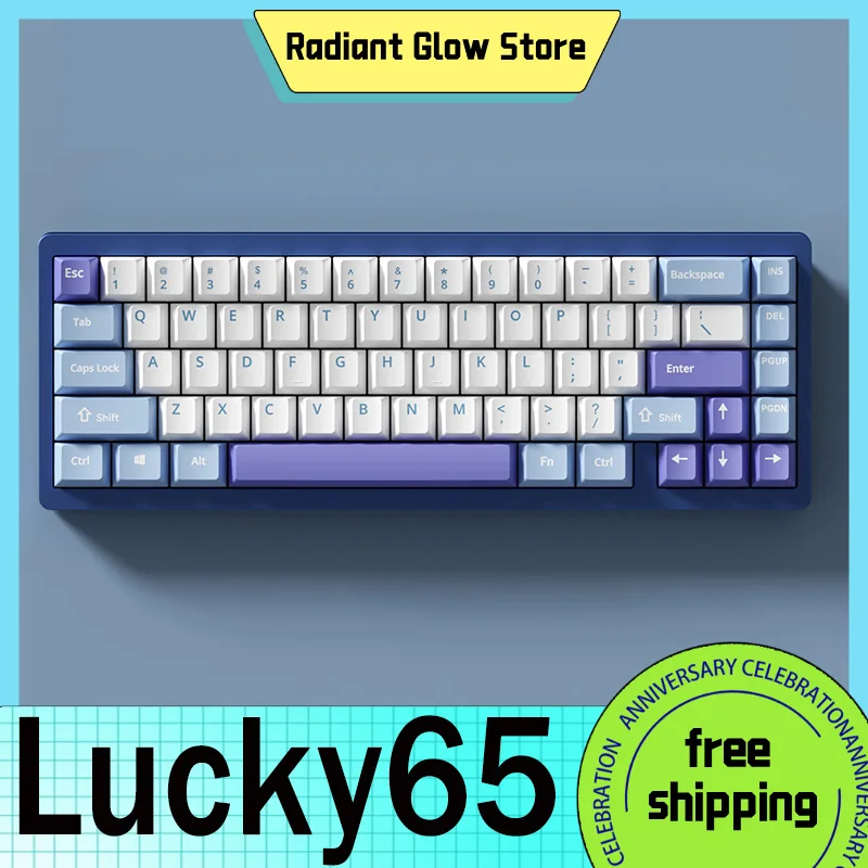 Weikav Lucky65 Mechanical Keyboard Bluetooth Wireless Three Mode Gasket Rgb Aluminum Customized Accessories For Windows/Macos
Weikav Lucky65 Mechanical Keyboard Bluetooth Wireless Three Mode Gasket Rgb Aluminum Customized Accessories For Windows/Macos
