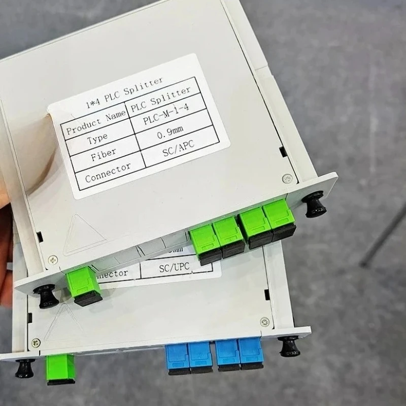 Fiber Optical Box PLC Cassette Insertion Type SC APC 1x4 Fiber Optic Splitter 1x4 SC UPC FTTH 1x4 PLC Splitter box
Fiber Optical Box PLC Cassette Insertion Type SC APC 1x4 Fiber Optic Splitter 1x4 SC UPC FTTH 1x4 PLC Splitter box