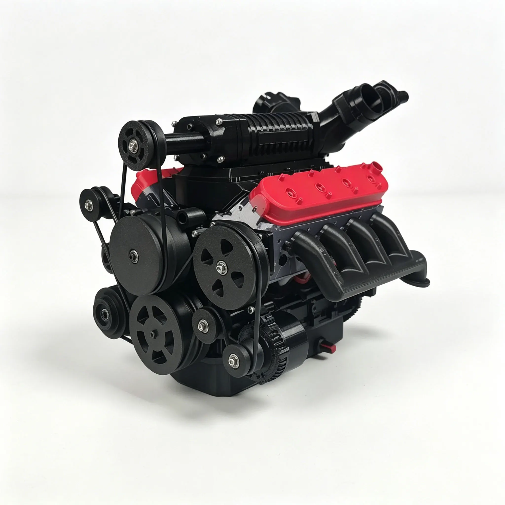 3D Printed LS3 V8 Engine Model Kit Plastic Electric Can Start Operating Mechanical Mini Motor Working Engine Model Toy DIY Gift