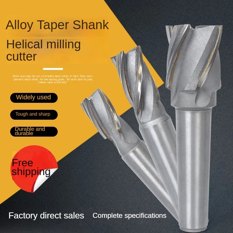 Inlaid hard alloy taper shank spiral end mill welded tungsten steel cutting particles 3F 4F 14 16 18 20 22 24 25 28 30 40 50 60
Inlaid hard alloy taper shank spiral end mill welded tungsten steel cutting particles 3F 4F 14 16 18 20 22 24 25 28 30 40 50 60