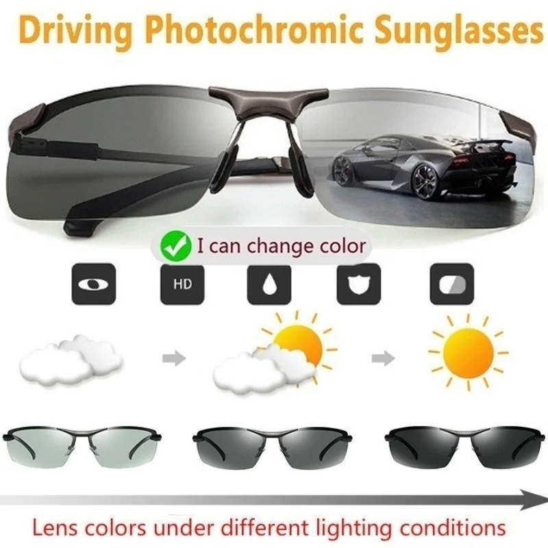 Day Night Vision Glasses 2020 Photochromic Sunglasses Men Polarized Driving Chameleon Glasses Male Change Color Sun Glasses
Day Night Vision Glasses 2020 Photochromic Sunglasses Men Polarized Driving Chameleon Glasses Male Change Color Sun Glasses