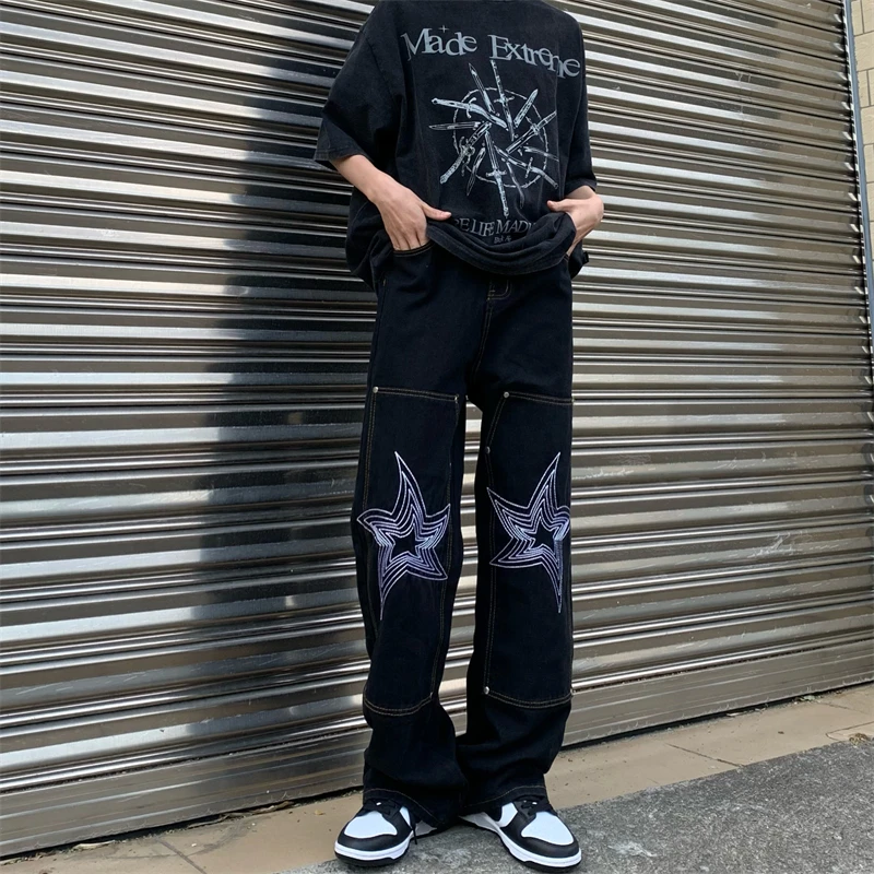 American Hiphop Loose Straight Leg Jeans Men's Cleanfit High Street Vibe Trendy Large Size Jeans Youth ular All Seasons
American Hiphop Loose Straight Leg Jeans Men's Cleanfit High Street Vibe Trendy Large Size Jeans Youth ular All Seasons