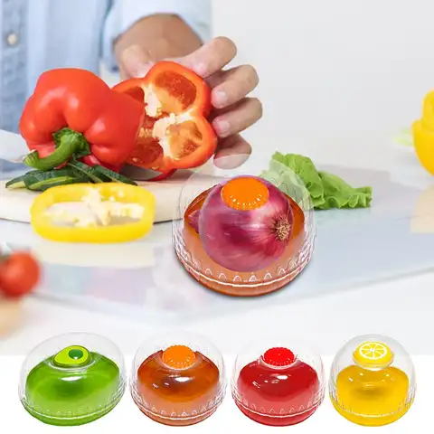 Fruit Preservation Box Refrigerator Sealed Storage Container Plastic for Avocado Lemon Onion Tomato Vegetable Fruit Preservation