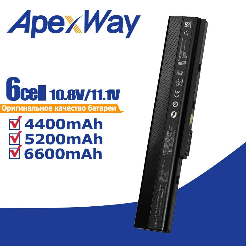Apexway A32-K52 Laptpo Аккумулятор для ASUS A52 A52J A52F A52JB A52JK A52JR K42 K42F K42J K42JK K52F K52J
Apexway A32-K52 Laptpo Аккумулятор для ASUS A52 A52J A52F A52JB A52JK A52JR K42 K42F K42J K42JK K52F K52J