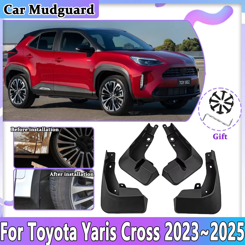 Брызговик переднего и заднего колеса автомобиля для Toyota Yaris Cross AC200 2023 2024 2025 Защита от царапин, брызговик, аксессуары для брызговиков
Брызговик переднего и заднего колеса автомобиля для Toyota Yaris Cross AC200 2023 2024 2025 Защита от царапин, брызговик, аксессуары для брызговиков