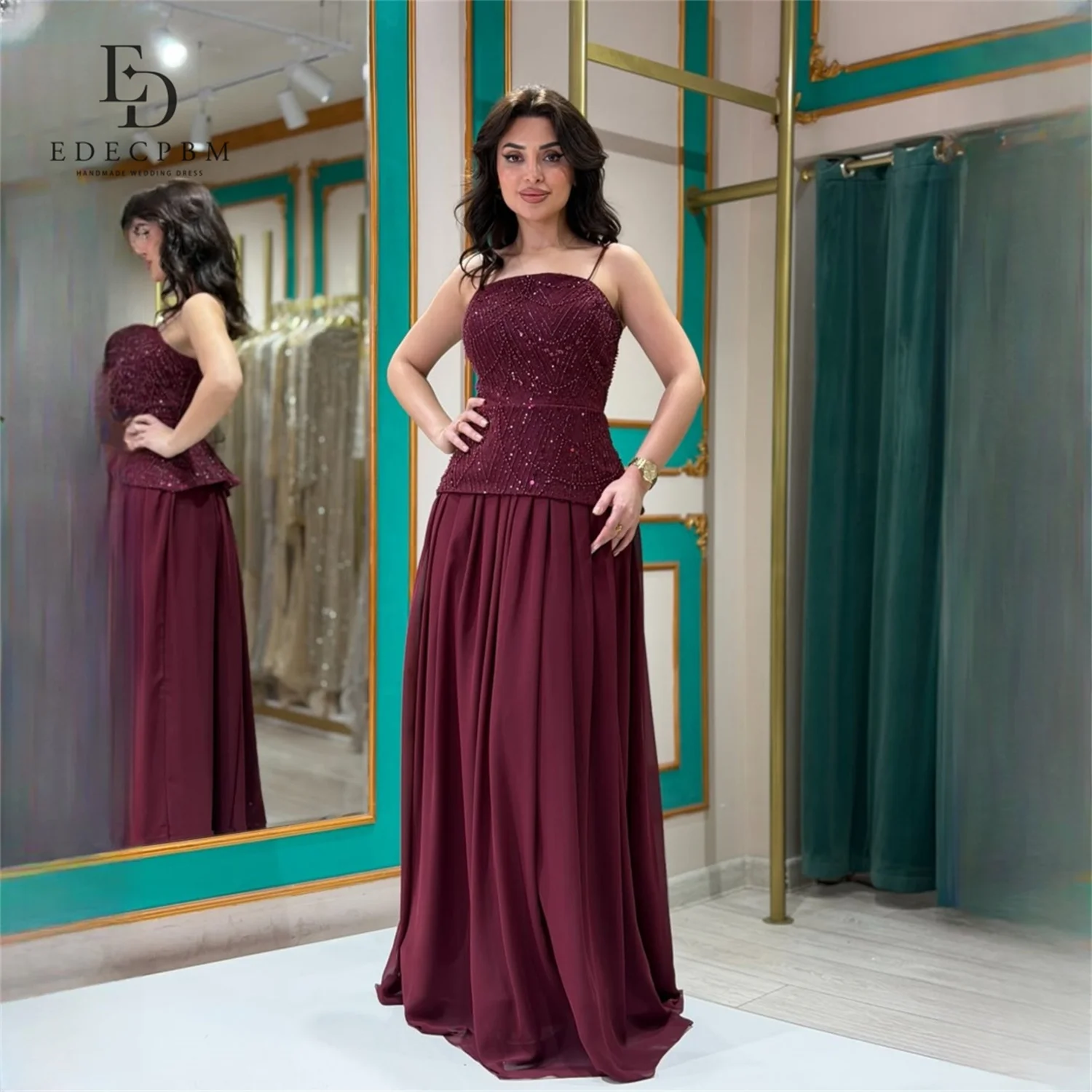 EDECPBM Sequin Halter Burgundy A-Line Evening Dress 2026 Prom Dress Sequined Elegant Formal Evening Gown Women Customized
EDECPBM Sequin Halter Burgundy A-Line Evening Dress 2026 Prom Dress Sequined Elegant Formal Evening Gown Women Customized