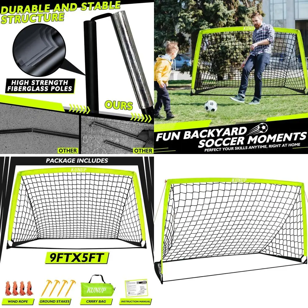 Portable Kids Soccer Goals - 3 Sizes, Carrying Bag Included, Ideal for Youth Soccer Training Indoor & Outdoor
Portable Kids Soccer Goals - 3 Sizes, Carrying Bag Included, Ideal for Youth Soccer Training Indoor & Outdoor