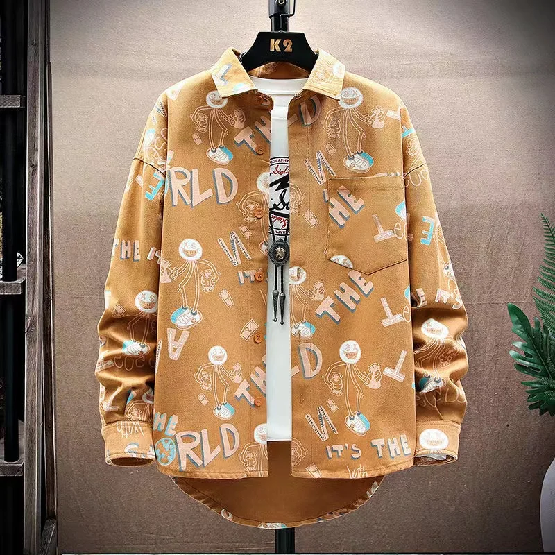 Модная молодежная мужская повседневная свободная куртка с принтом, длинный рукав, стильная осенняя верхняя одежда, удобная, из тканого материала
Модная молодежная мужская повседневная свободная куртка с принтом, длинный рукав, стильная осенняя верхняя одежда, удобная, из тканого материала